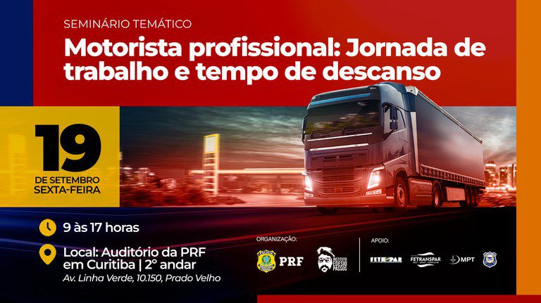 PRF promove seminário sobre jornada de trabalho e tempo de descanso dos motoristas
