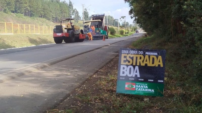 Programa Estrada Boa Rural - Governo do Estado Foto: SIE/GOV SC