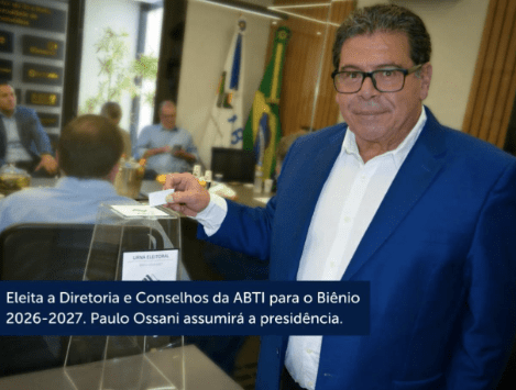Paulo Ossani vai presidir a ABTI no biênio 2026-2027 Foto: ABTI