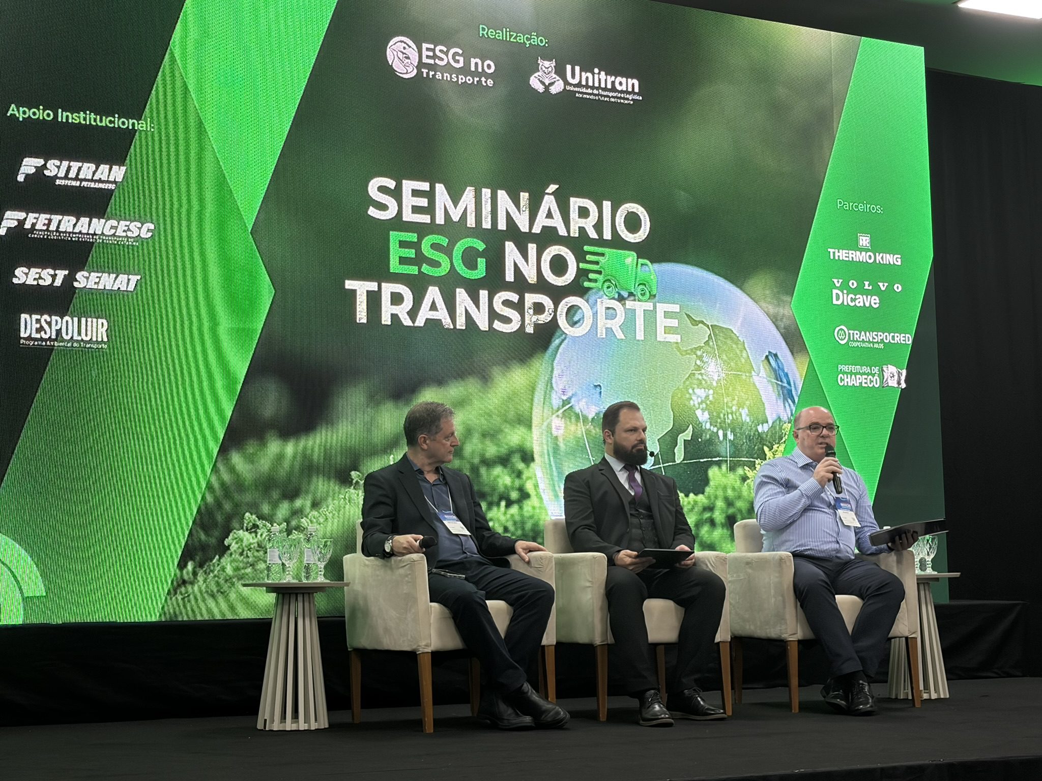 Ivalberto Tozzo, Seminário ESG no TRansporte. Foto? Fetrancesc 