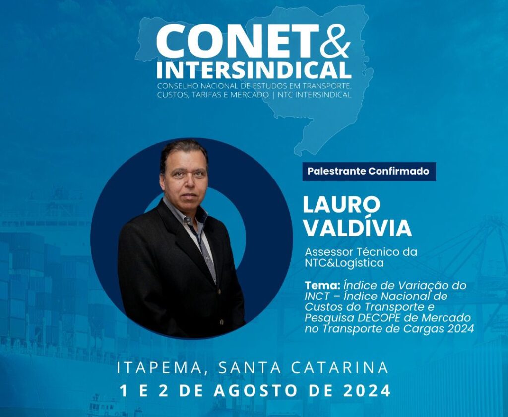 Um dos destaques do CONET será a participação do Assessor Técnico da NTC&Logística, Lauro Valdívia, que apresentará o Índice de Variação do INCT – Índice Nacional de Custos do Transporte e a Pesquisa DECOPE de Mercado no Transporte de Cargas 2024. Esta apresentação fornecerá dados importantes e atualizados sobre os custos do transporte, auxiliando as empresas no planejamento e tomada de decisões estratégicas.