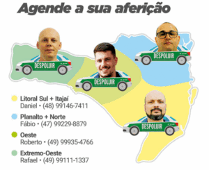 despoluir santa catarina - mapa de técnicos