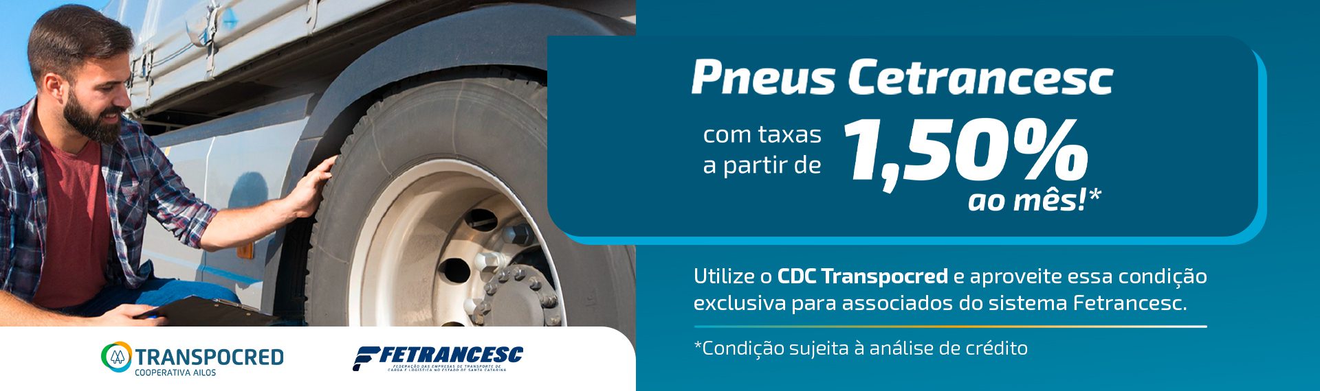 Pneus Cetrancesc com condições especiais da Transpocred