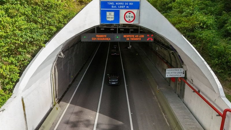 BR-101 terá bloqueio total no túnel do Morro do Boi, km 141 Norte, na próxima semana