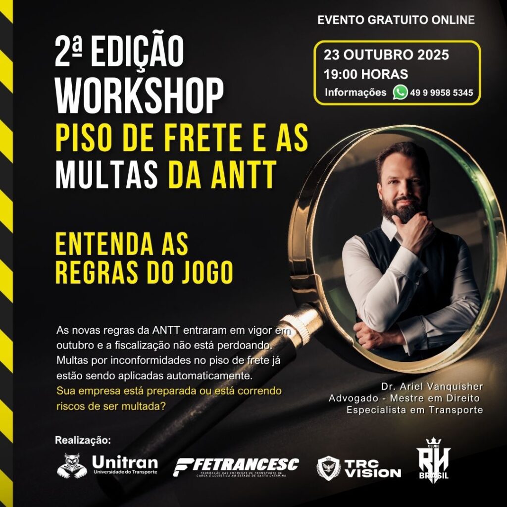 2ª EDIÇÃO WORKSHOP PISO DE FRETE E AS MULTAS DA ANTT