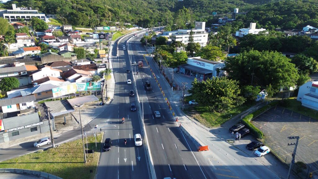Terceira pista da SC-401 é liberada. Foto: Divulgação/GOV SC